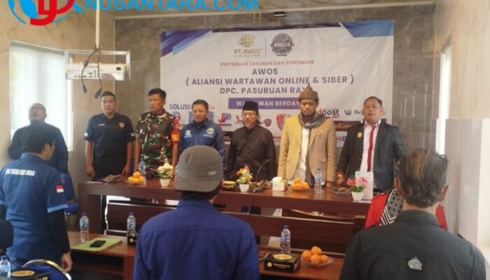 Pertegas Eksistensi Pers Siber, AWOS Resmikan DPC Pasuruan Raya di Pertemuan Tahunan 2026
