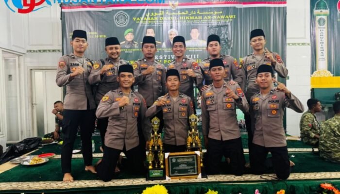 Polres Pamekasan Pertahankan Takhta Juara I Festival Sholawat TNI-Polri Se-Jawa Timur