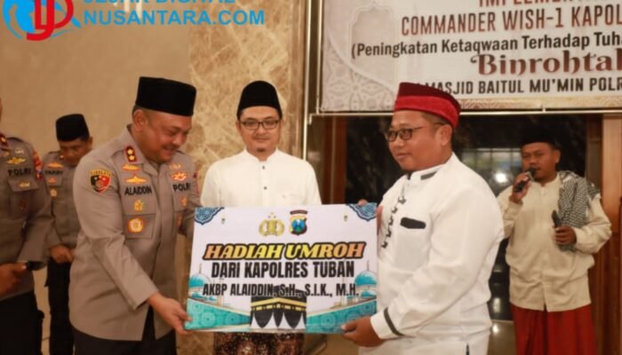Kapolres Tuban Hadiahkan Umrah Gratis untuk Takmir Masjid di Sela Giat Binrohtal