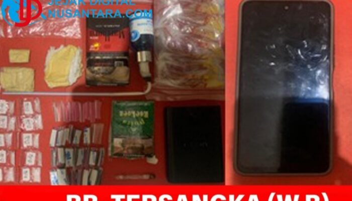 Polres Nganjuk Bongkar Jaringan Sabu Tanjunganom, 38,9 Gram Barang Bukti Disita