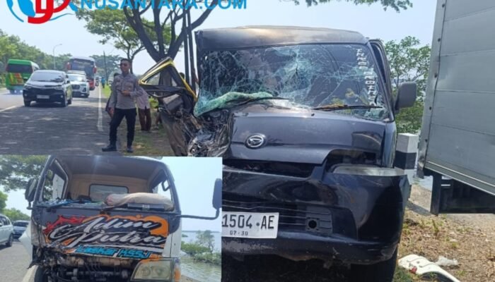 Gagal Menyalip, Minibus Hantam Truk Box di Camplong Sampang: Satu Sopir Dilarikan ke Rumah Sakit