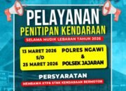 Mudik Tenang Tanpa Waswas, Polres Ngawi Buka Layanan Penitipan Kendaraan Gratis