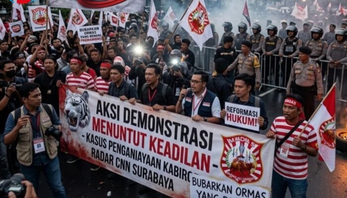 Tuntut Keadilan Penganiayaan Kabiro Surabaya, Jurnalis Radar CNN dan Ormas MADAS Bakal Gelar Aksi