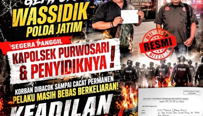 Lamban Tangani Kasus Pembacokan, LSM TRINUSA dan Gajahmada Nusantara Adukan Polsek Purwosari ke Polda Jatim