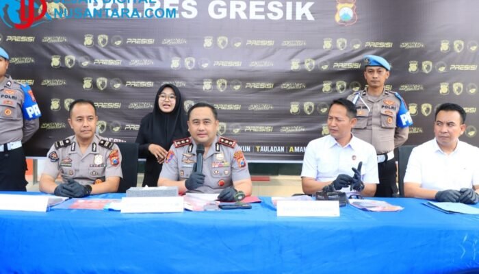 Polres Gresik Bongkar Jaringan Narkoba Lintas Madura – Pulau Bawean, 6 Tersangka Diamankan
