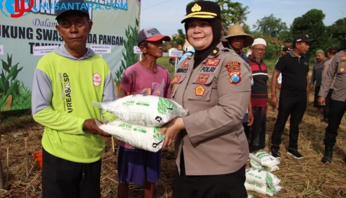 Akselerasi Swasembada 2026, Kapolres Sumenep dan Bhayangkari Tanam Jagung Serentak di Paberasan