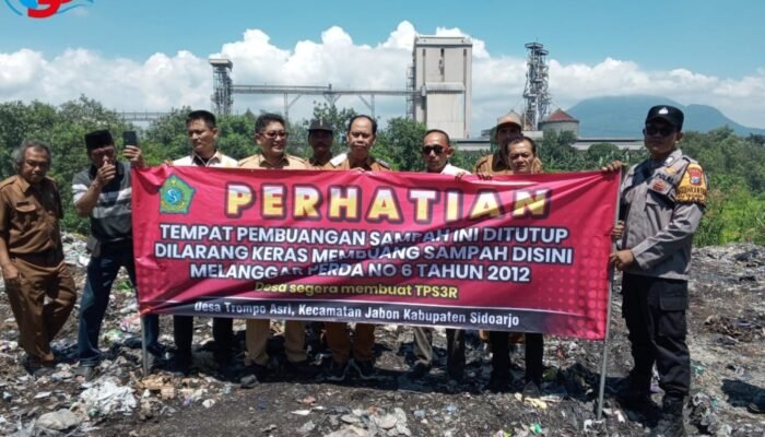 DLHK Sidoarjo Segel TPA Liar di Trompoasri, Limbah Industri Diduga Masuk Ilegal
