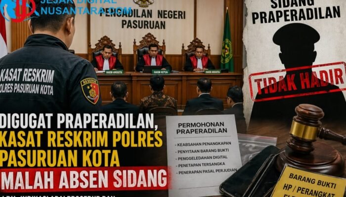 Mangkir di Sidang Praperadilan Kasus Togel, Profesionalisme Satreskrim Polres Pasuruan Kota Dipertanyakan