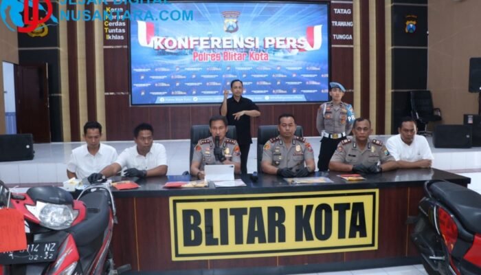 Lumpuhkan Jaringan Curanmor Lintas Daerah, Polres Blitar Kota Ringkus Dua Eksekutor Belasan TKP