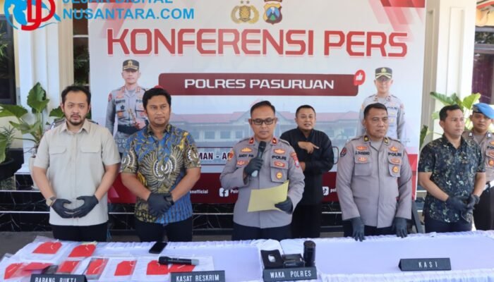 Polres Pasuruan Bongkar Tambang Andesit Ilegal di Purwosari, 5 Tersangka Ditahan