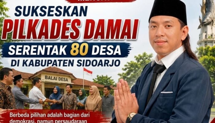 Jelang Pilkades Serentak di 80 Desa, Tokoh Pemuda Sidoarjo Serukan Pesan Damai