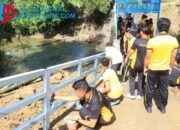 Peduli Keselamatan Warga, Polres Ngawi Rampungkan Renovasi Jembatan Merah Putih Presisi