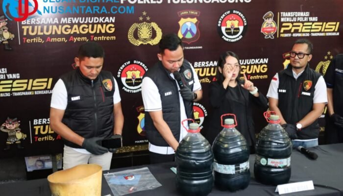 Polres Tulungagung Bongkar Praktik Ilegal Penimbunan Pertalite di Kauman, Satu Tersangka Diamankan