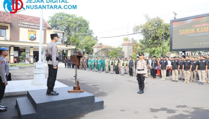 Sinergi Kuat Jaga Kediri, 300 Personel dan Elemen Masyarakat Deklarasikan SABUK KAMTIBMAS