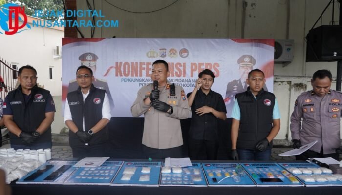 Gempur Peredaran Gelap Narkoba, Polres Mojokerto Kota Sita Barang Bukti Senilai Rp1,1 Miliar