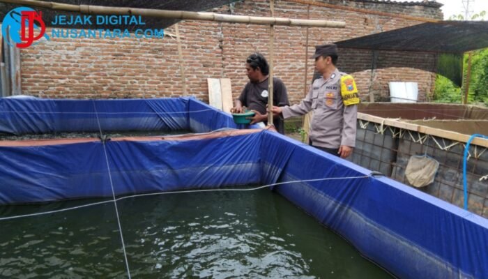 Sokong Swasembada Pangan, Polres Ngawi Dampingi Warga Budidaya Lele