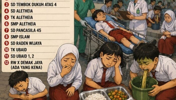 Diduga Keracunan Program MBG, 200 Siswa di Surabaya Dilarikan ke Puskesmas dan RS