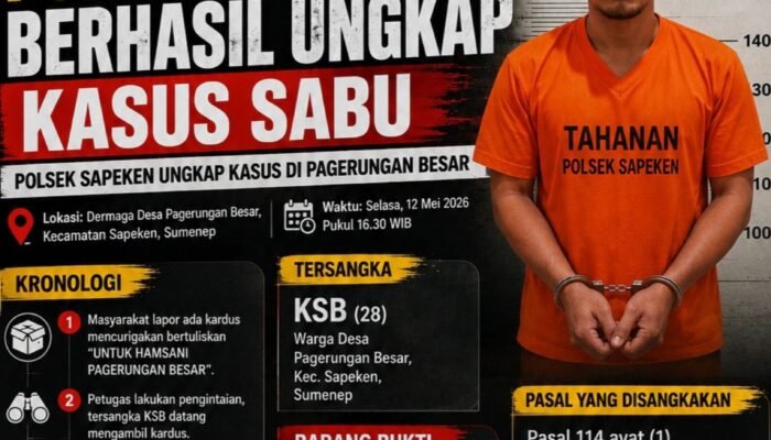 Gagalkan Peredaran Sabu di Dermaga Pagerungan Besar, Polsek Sapeken Amankan 3,35 Gram Barang Bukti