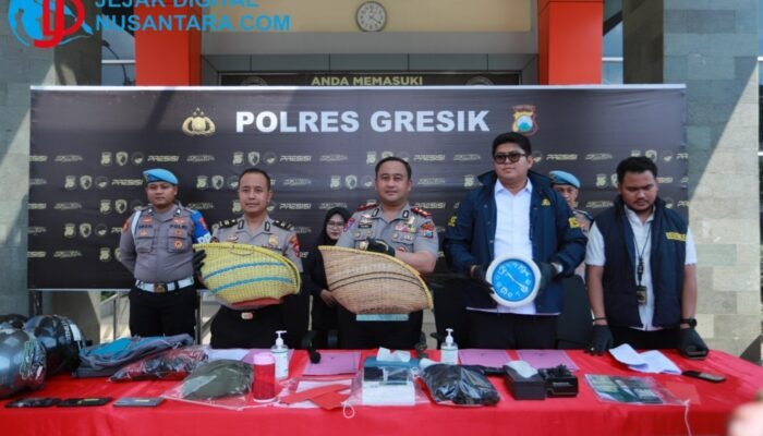 Kapolres Gresik Ungkap Lima Kasus Kejahatan, Korban Bersyukur Motor dan Barang Berharga Kembali