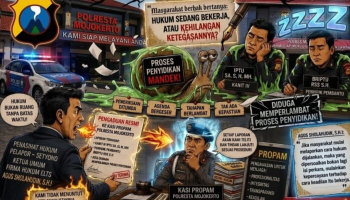 Dinilai Lamban dan Gantung Perkara Setyono, Kanit Reskrim Polresta Mojokerto Diadukan ke Propam