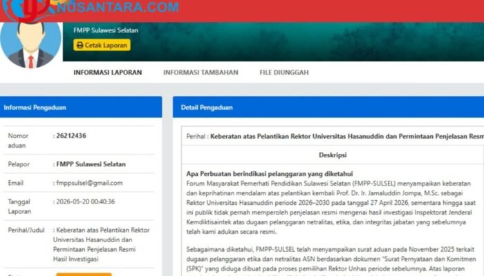 FMPP Sulsel Minta Kemdiktisaintek Jelaskan Dasar Pelantikan Kembali Rektor Unhas