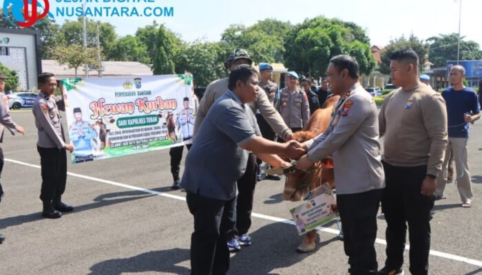 Sambut Iduladha 1447 H, Polres Tuban Salurkan Puluhan Hewan Kurban ke Masyarakat