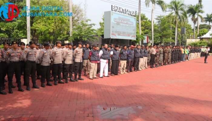 Perkokoh Sinergitas, Polres Nganjuk Gelar Apel Besar Sabuk Kamtibmas 2026