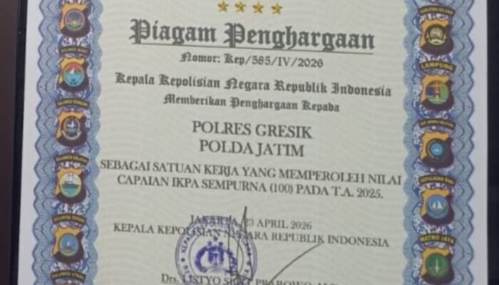 Polres Gresik Borong Penghargaan Kapolri dan DJPb Jatim, Bukti Tata Kelola Keuangan Profesional