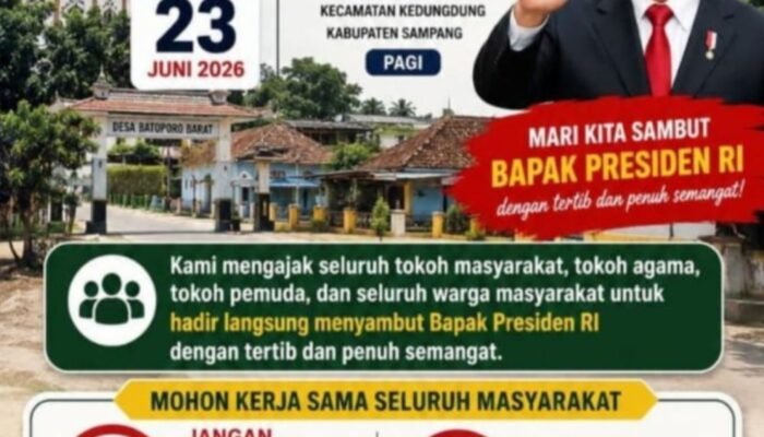 Jelang Kunjungan Presiden Prabowo, Pemdes Batoporo Barat Sampang Imbau Warga Jaga Ketertiban