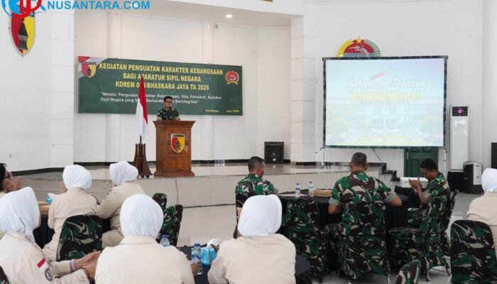 Bangun ASN Berkarakter dan Profesional, Korem Bhaskara Jaya Gelar Penguatan Karakter Kebangsaan