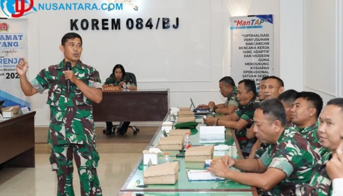 Satker Korem 084/BJ semakin ManTAP, dalam melaksanakan Penyusunan Rancangan Rencana Kerja (Sunrarenja) Tahun 2027