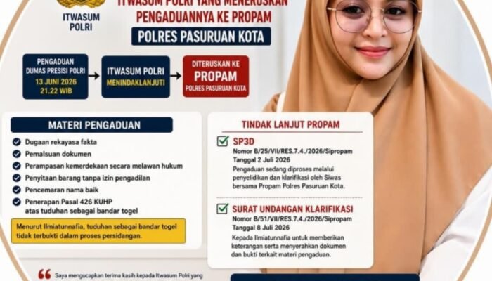 Kasus Togel Pasuruan: Aduan Wartawati Soal Dugaan Rekayasa Oknum Polisi Mulai Diusut Propam