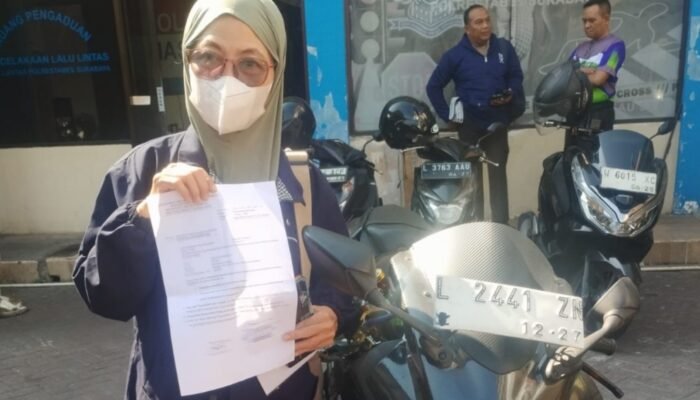 Satlantas Polrestabes Surabaya Kembalikan 157 Kendaraan Barang Bukti Laka Lantas ke Warga