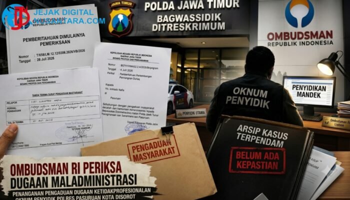 Ombudsman Turun Tangan, Bagwassidik Polda Jatim Diproses Atas Dugaan Maladministrasi Penanganan Kasus Polres Pasuruan Kota