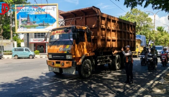 Dishub Gresik Perketat Pembatasan Truk di Jalan dr. Wahidin, Kendaraan Berat Dialihkan ke Tol Manyar