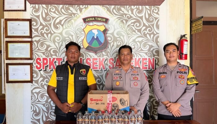 Gerebek Rumah di Karangkongo, Polsek Sapeken Sita 10 Botol Arak Bali