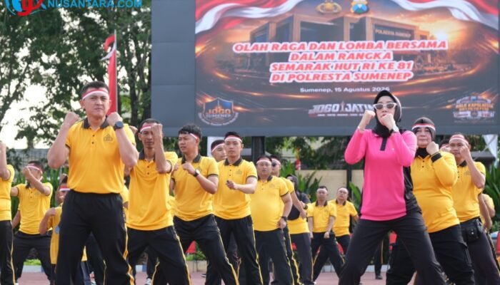 Semarakkan HUT RI ke-81, Polresta Sumenep Gelar Olahraga dan Lomba Kebersamaan