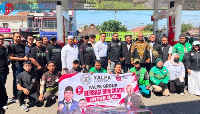 YALPK Bagikan 5.000 Liter Pertalite Gratis untuk Ojol Pasuruan di HUT RI ke-81