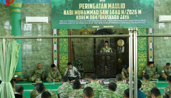 Maulid Nabi di Masjid Al-Wathon, Danrem Bhaskara Jaya Ajak Prajurit Perkuat Iman dan Pengabdian