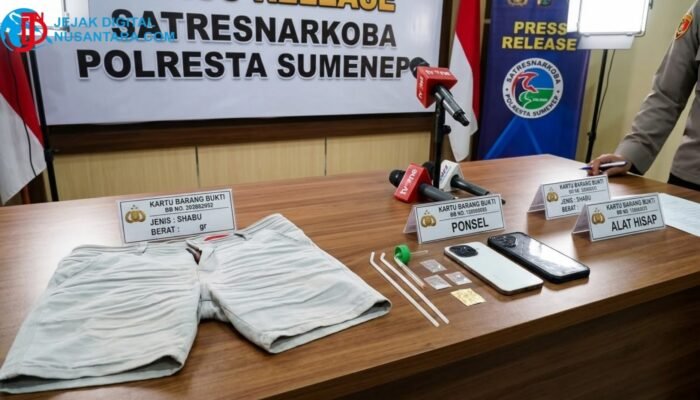 Patungan Beli Sabu, Dua Pria di Sumenep Ditangkap Satresnarkoba Polresta 