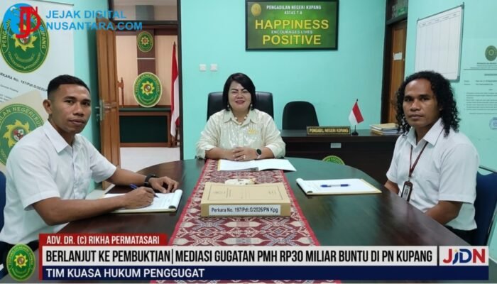 Mediasi Buntu, Gugatan PMH Rp30 Miliar di PN Kupang Berlanjut ke Pembuktian