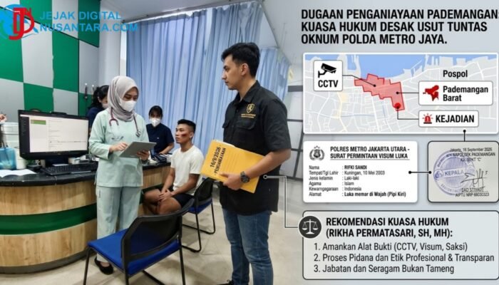 Dugaan Penganiayaan Tiga Warga Sipil di Pademangan, Kuasa Hukum Desak Usut Tuntas Oknum Berdinas di Disresnarkoba Polda Metro Jaya