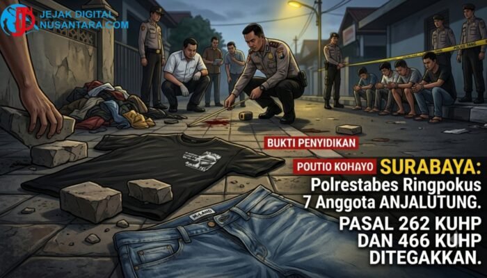 Polrestabes Surabaya Ringkus 7 Anggota Kelompok Anjalutung usai Keroyok Rombongan Sparta
