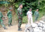 Dandim 0205/TK Cek Progres Jembatan Merah Putih di Pernantin, Wujud Nyata TNI Buka Isolasi Warga Karo