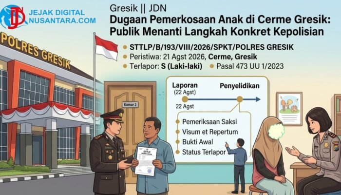 Dugaan Pemerkosaan Anak di Cerme Gresik: Identitas Terlapor Dikantongi, Publik Menanti Langkah Konkret Kepolisian