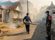 Cegah Penyebaran DBD, Babinsa dan Dinkes Gelar Fogging Serentak di Kalipucung Blitar