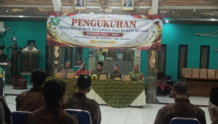 Pengukuhan Pengurus RT/RW Desa Sidokerto 2026-2031 Berlangsung Khidmat, Kades Subagyo Tekankan Sinergi Pelayanan