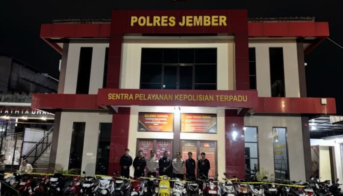 Respon Cepat Aduan Call Center 110, Polres Jember Amankan 21 Motor Balap Liar di Akses Bandara Notohadinegoro