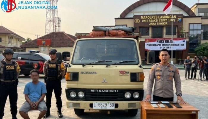 Tim URC Jaka Tingkir Polres Lamongan Cukit Pencuri Truk di Blora Kurang dari 24 Jam