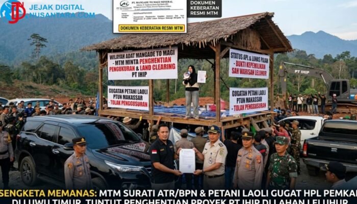 MTM dan Petani Laoli Persoalkan Status Lahan Proyek PT IHIP di Luwu Timur